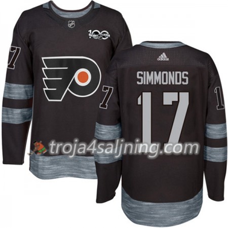 Philadelphia Flyers tröja Wayne Simmonds 17 1917-2017 100th Anniversary Adidas Svart Authentic - NHL Tröjor Herr